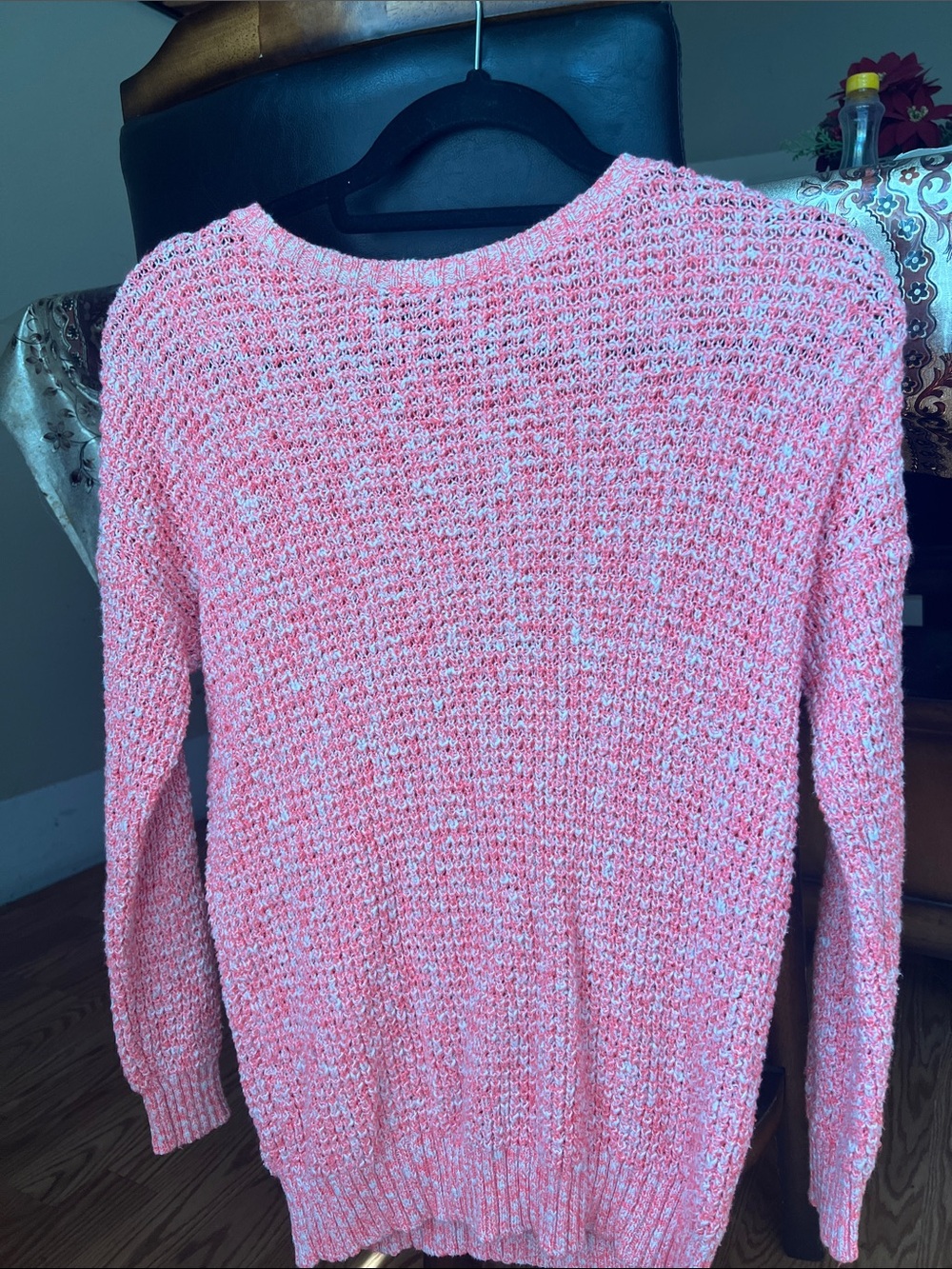 Forever 21 Pink Marled Crewneck Sweater